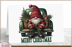 Merry Christmas Gnome truck, Christmas Gnome vintage truck Product Image 4
