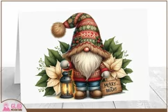 Merry and Bright Christmas Gnome png, Christmas Gnome png Product Image 4