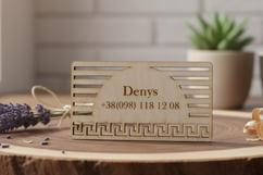 Business card with engraving. Plywood business card. Product Image 2