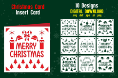 10 Christmas Insert Card, Christmas Papercut Bundle Product Image 1