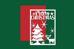 Christmas Paper cut, Christmas card Product Image 1