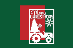 Christmas Papercut, Christmas card, Christmas Cut files Product Image 1