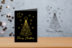 Christmas Foil Quill, Single Line SVG, Outline Design Product Image 1