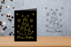 Christmas Foil Quill, Single Line SVG, Outline Design Product Image 1
