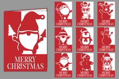 10 Christmas Card Bundle, Christmas Papercut, Christmas Card Product Image 1
