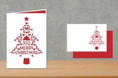 Christmas Greeting card, Christmas Folded Card, Papercut Product Image 1