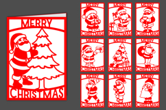 10 Christmas Papercut, Christmas Card Bundle, Christmas Card Product Image 1