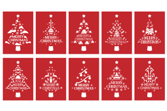 BUNDLE - 10 Merry Christmas Card Template, DIY Papercut Product Image 2