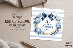 Card End of school A Teacher Graduation appreciation Product Image 1