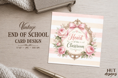 Card End of school Heart Classroom Graduation appreciation Product Image 1