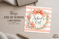 Card End of school School’s Out cute graduation printable Product Image 1