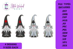 Card Suit Hat Gnome Machine Embroidery Design Bundle Set Product Image 1