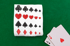 Playing Card Suits Micro Embroidery Set
