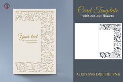 Card template with cut-out Flowers/ SVG Files for Cricut Product Image 1