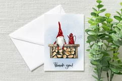 Watercolor Christmas sublimation designs|Gnome Christmas PNG Product Image 6