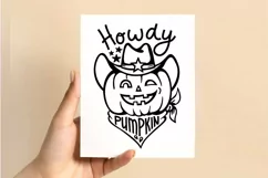Halloween Cowboy Cut file Howdy Pumpkin Cowboy SVG tshirt Product Image 7