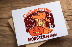 Halloween Cowboy boots Pumpkin Halloween Monster T-shirt svg Product Image 4