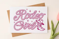 Rodeo Girl SVG Rodeo Rope Western Cowgirl boot Clipart Cowbo Product Image 6