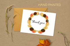 Autumn leaves wreath clipart. Sublimation PNG Product Image 6