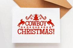 Cowboy Christmas Bundle SVG Western Xmas Rodeo Silhouette Product Image 5