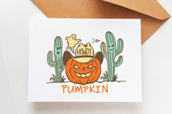 Halloween Cowboy clipart Cut file Howdy Pumpkin SVG, PNG Product Image 5
