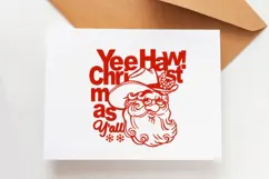 Western Santa SVG Designs | Howdy Santa & Yeehaw Christmas Product Image 4