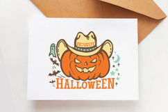 Halloween Cowboy clipart Cut file Howdy Pumpkin silhouette Product Image 6