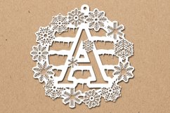 Christmas snowflake SVG Letter A Product Image 1