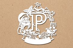 Christmas Santa Elements SVG Letter P Product Image 1