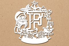 Christmas Santa Elements SVG Letter F Product Image 1