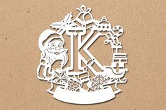 Christmas Santa Elements SVG Letter K Product Image 1