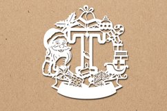 Christmas Santa Elements SVG Letter T Product Image 1