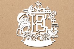 Christmas Santa Elements SVG Letter E Product Image 1