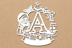 Christmas Santa Elements SVG Letter A Product Image 1
