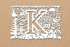 Christmas alphabets K SVG Product Image 1
