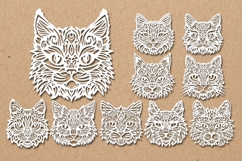 Cat Head SVG paper Silhouette Cut file Product Image 3