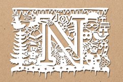 Christmas alphabets N SVG Product Image 1