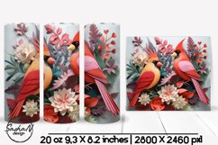 3d cardinal, 3d christmas tumbler Product Image 1