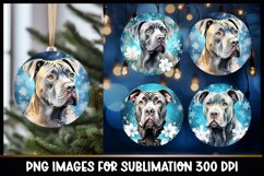 Cane Corso Dog Christmas Round Ornament Sublimation Product Image 1