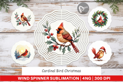 Cardinal Christmas Bird Wind Spinner Product Image 1
