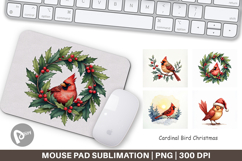 Cardinal Christmas Bird Mouse Pad Product Image 1