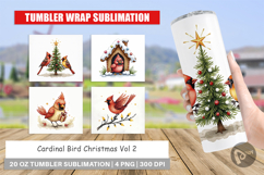 Cardinal Christmas Bird Tumbler Product Image 1
