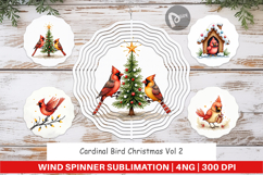 Cardinal Christmas Bird Wind Spinner Product Image 1