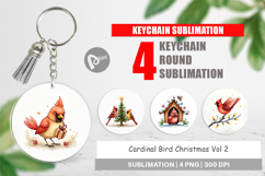 Cardinal Christmas Bird Keychain Product Image 1