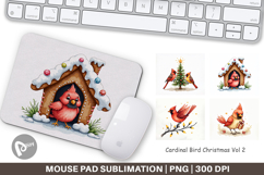Cardinal Christmas Bird Mouse Pad Product Image 1