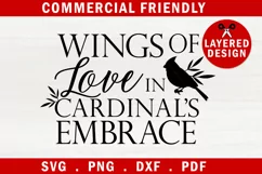 Christmas cardinal bird quote SVG,Cardinal bird memorial SVG Product Image 1