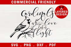 Memorial cardinal bird quote SVG,Cardinal birdchristmas SVG Product Image 1