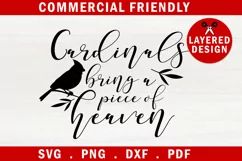 Christmas cardinal bird quote SVG,Cardinal bird ornament svg Product Image 1