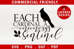 Christmas cardinal bird quote SVG,Cardinal bird memorial SVG Product Image 1