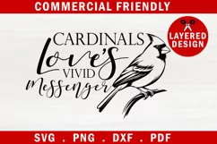 Christmas cardinal bird quote SVG,Cardinal bird memorial SVG Product Image 1
